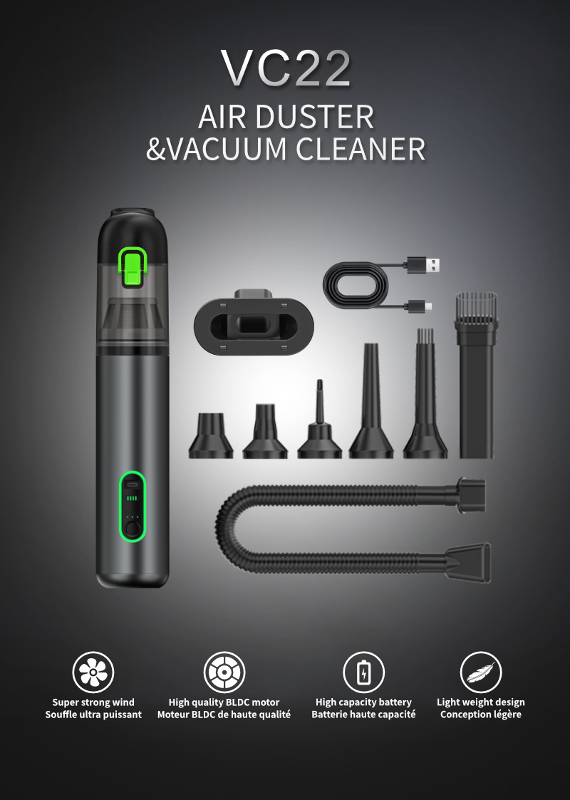 Kinzir VC22 HandheldAir Duster & Vacuum Cleaner