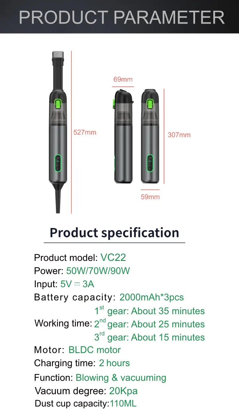 Kinzir VC22 Specifications