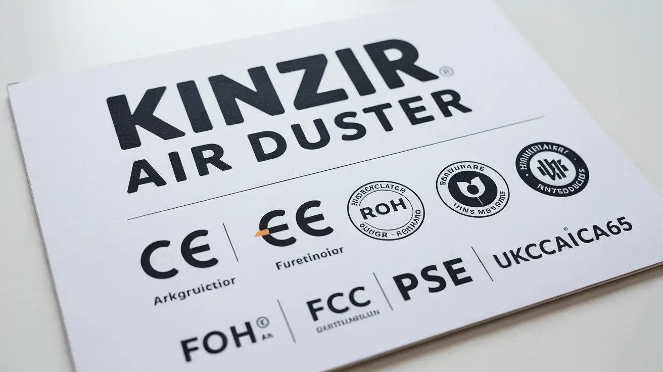 Kinzir electric air duster certificates