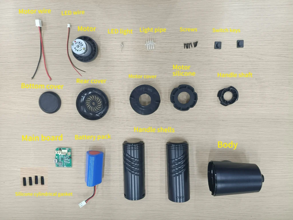Exploded View of SKD AD33 Electric Air Duster Components