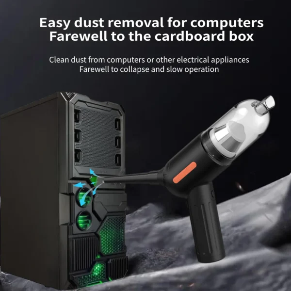 Kinzir VC49 Handheld Car Vacuum Cleaner for computer and keyboard