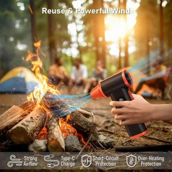 Mini Size, lightweight, portable of Kinzir AD71 Turbo Jet Fan Blower for outdoor camping