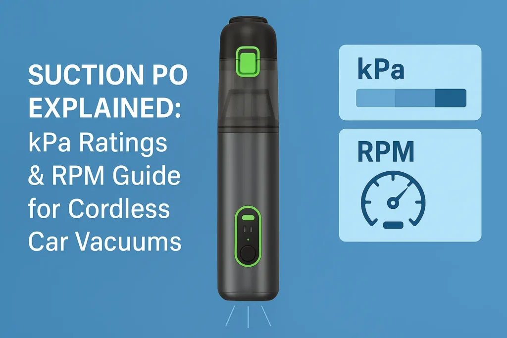 Suction Power Explained kPa Ratings & RPM Guide for Cordless Car Vacuums