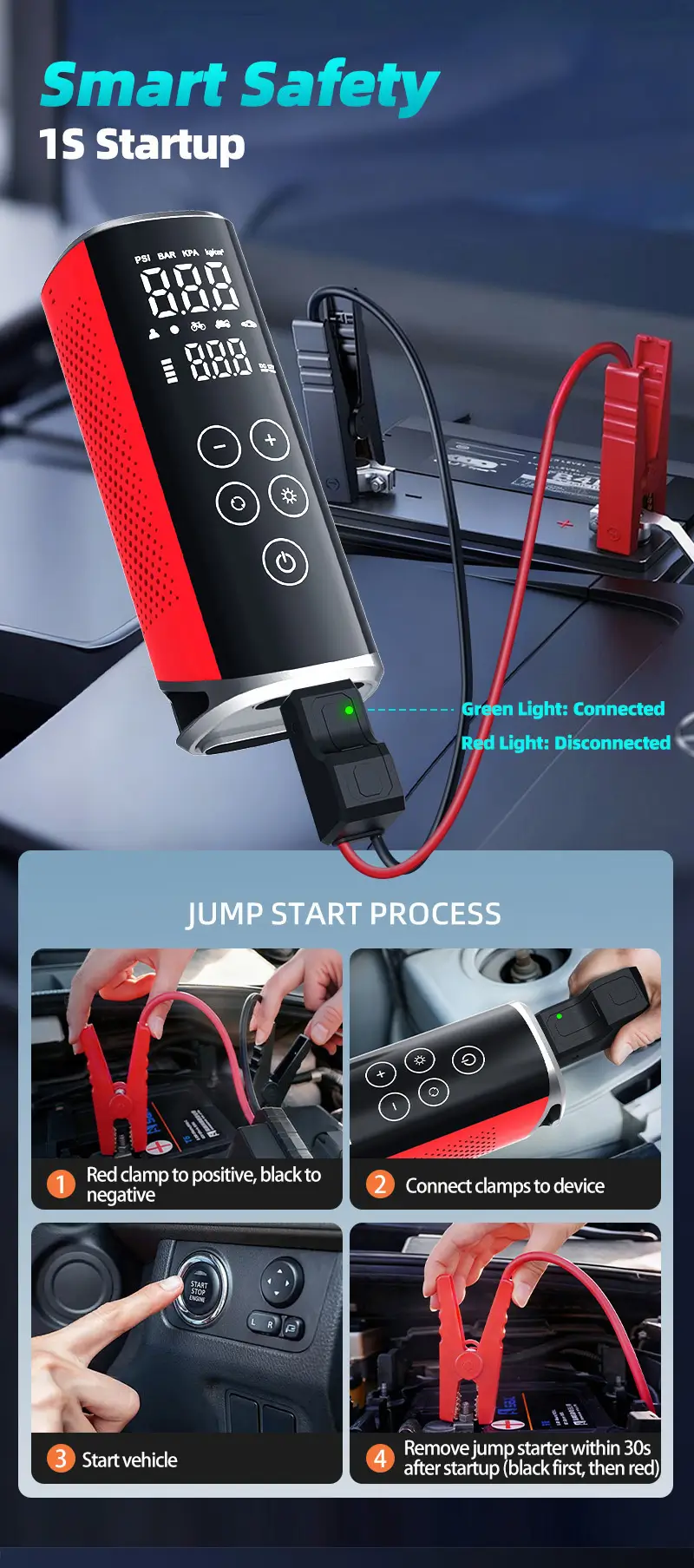 Kinzir V1 tire flator Designed for Safety & Ease of Use