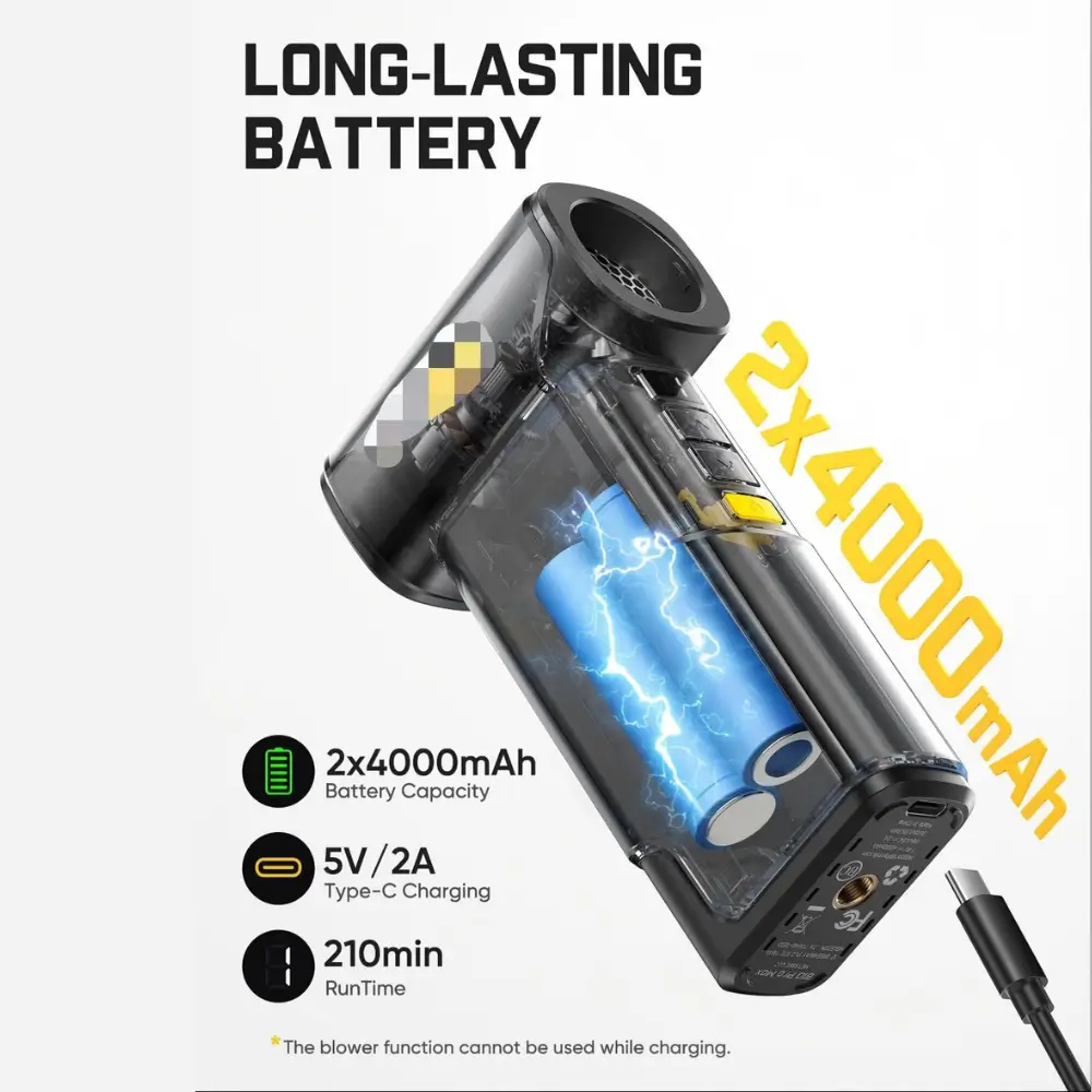 Kinzir AD52 Mini Turbo Jet Fan Blower Manufacturer with 8000 mAh battery