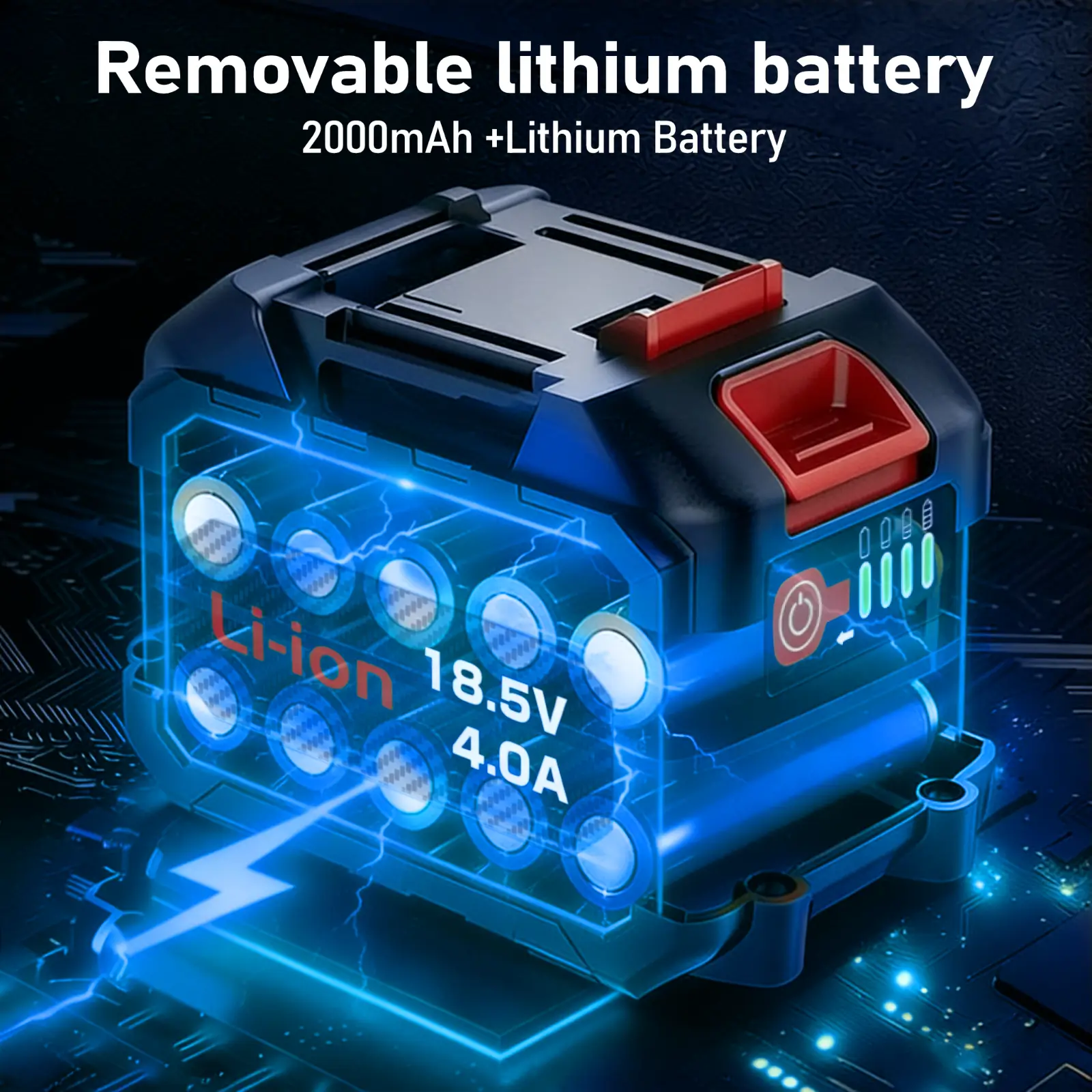 Kinzir AD61 Battery Powered Leaf Blower with removable lithium battery 2000mAh