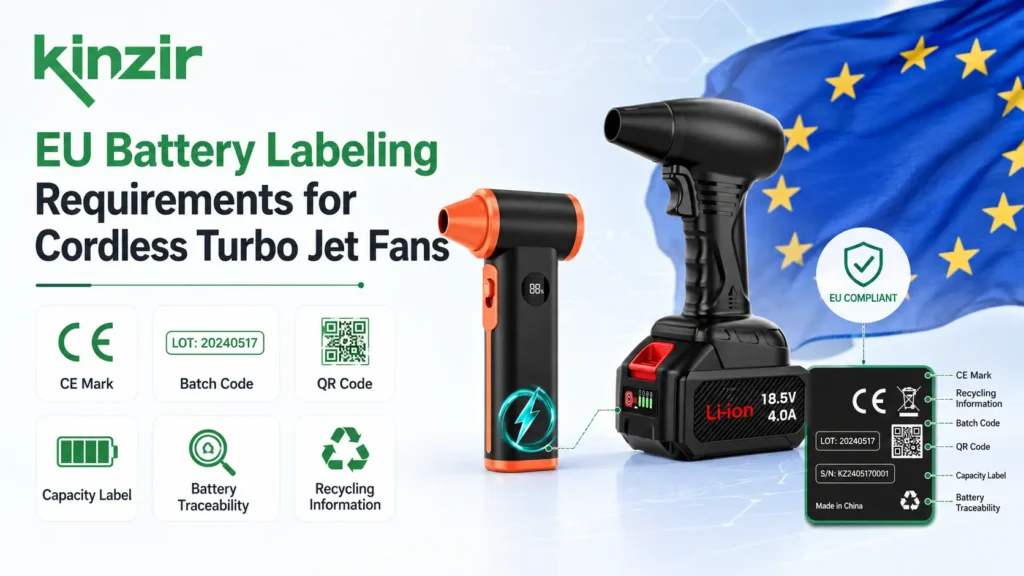 EU Battery Labeling Requirements for Cordless Turbo Jet Fans