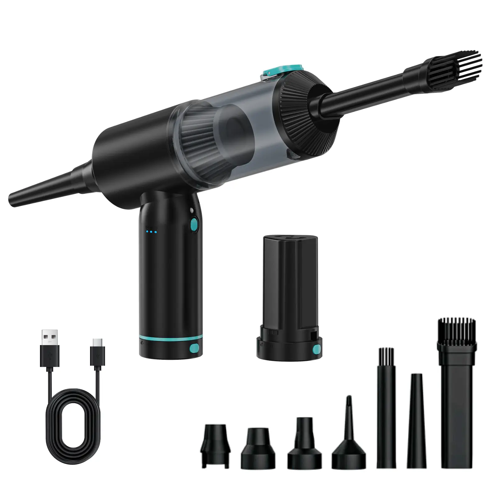 Kinzir VC26R 20 kPa Removable Battery Cordless Car Vacuum Cleaner