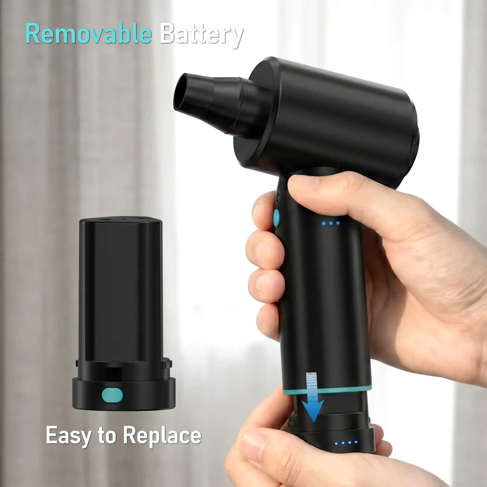 Kinzir VC26R Cordless Car Vacuum with Detachable Battery Pack