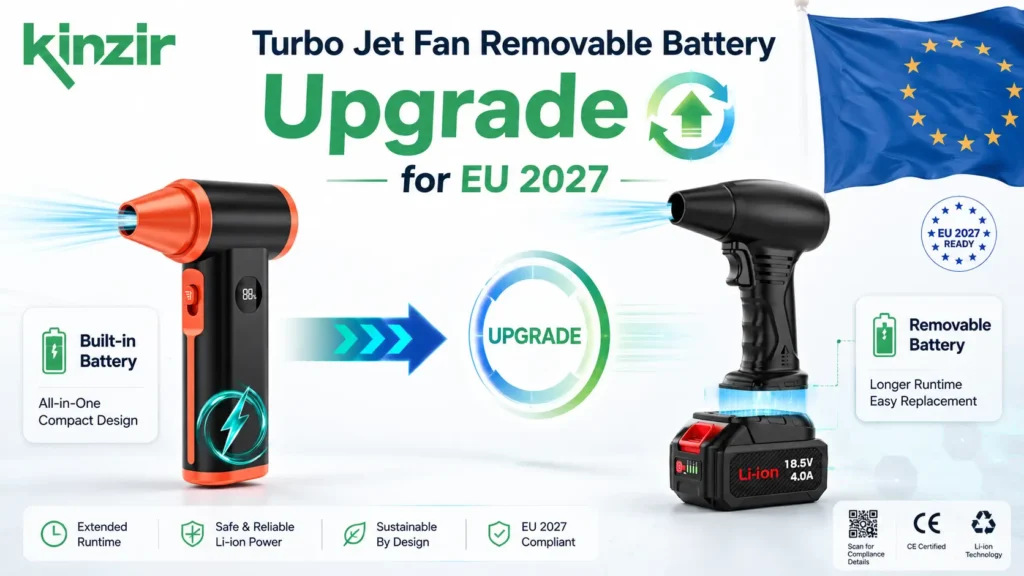 Turbo Jet Fan Removable Battery Upgrade for EU 2027