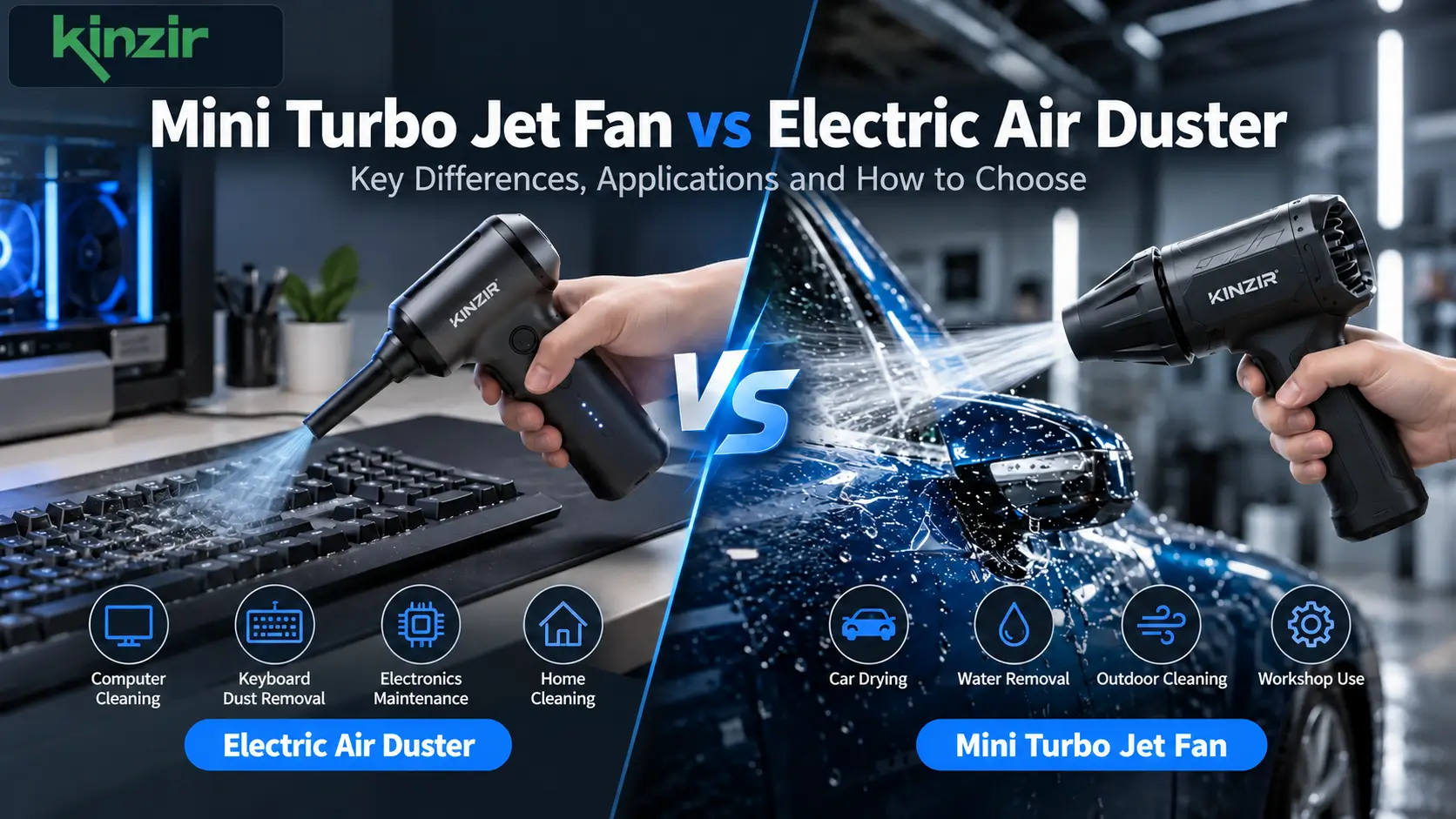 Mini Turbo Jet Fan vs Electric Air Duster